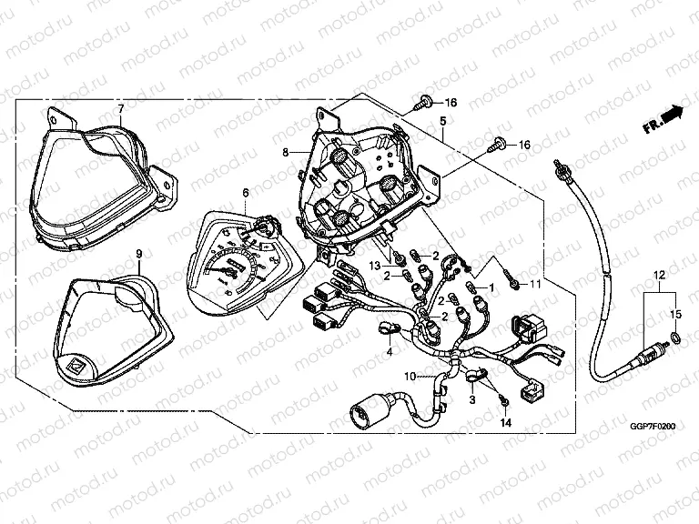F-2 SPEEDOMETER (NSC50 / MPD / WH)