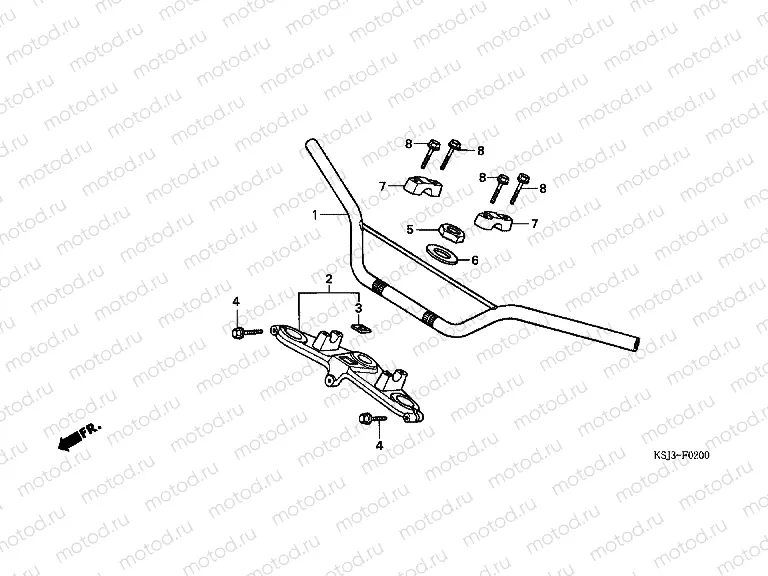 F-2 STEERING BAR TUBE
