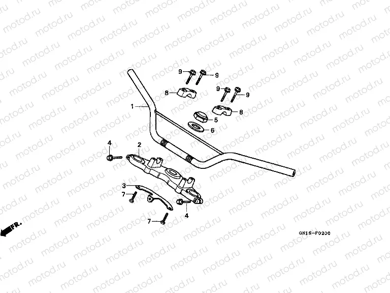 F-2 STEERING BAR TUBE