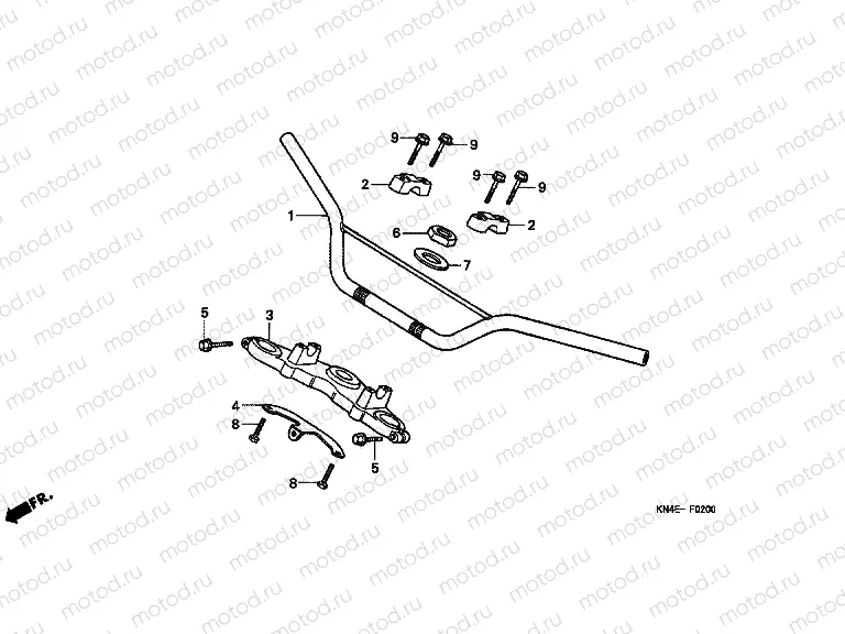 F-2 STEERING BAR TUBE