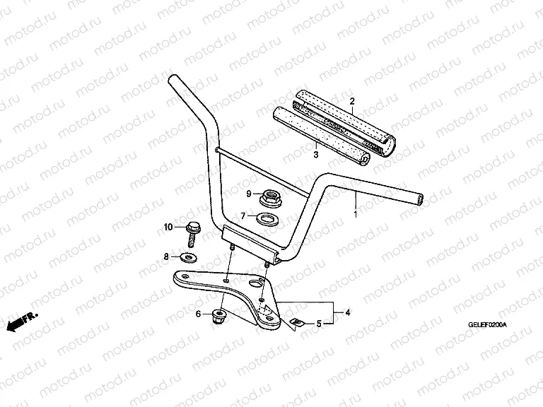 F-2 STEERING BAR TUBE / UPPER BRIDGE