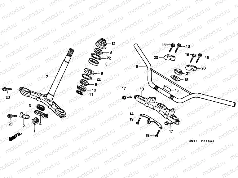 F-2 TIE ROD TUBE / UPPER AXLE / STEERING WHEEL