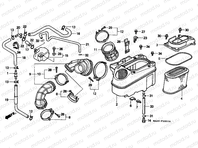 F-20-1 AIR FILTER (VT1100C2-CM / 2CM)