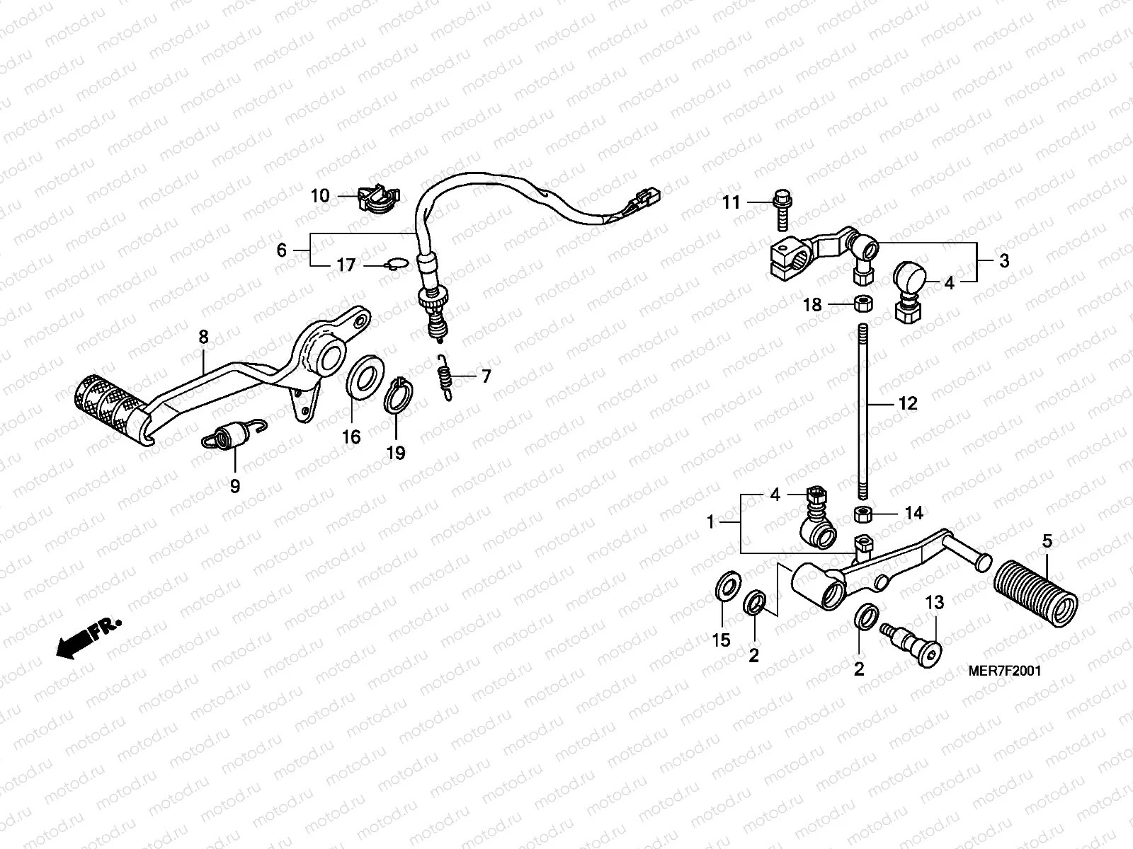 F-20-1 BRAKE PEDAL / CHANGE PEDAL (CBF600S8 / SA8 / N8 / NA8)