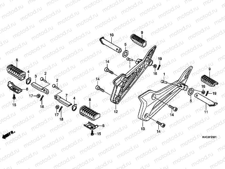 F-20-1 FOOTREST (GLH125SH)