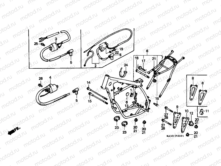 F-20-1 FRAME / IGNITION COIL (2)