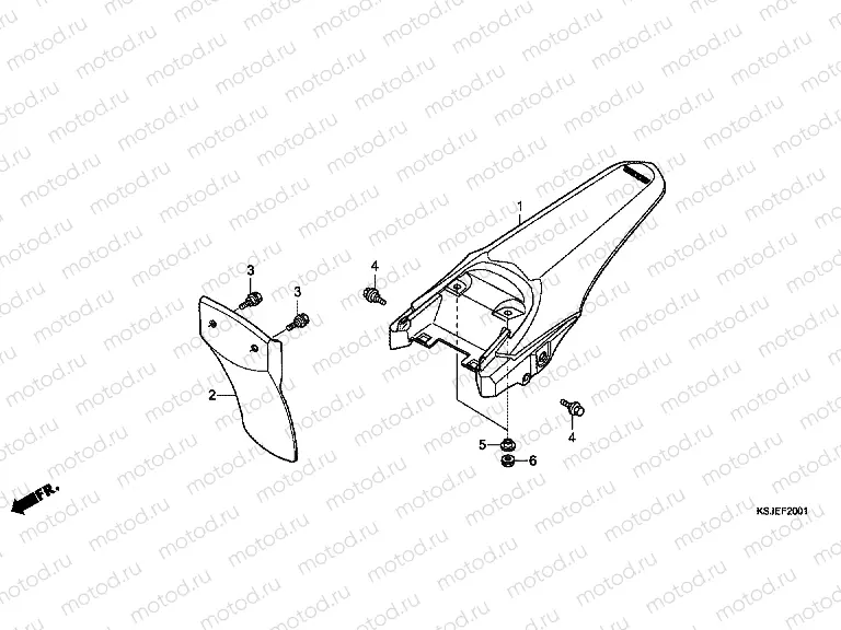 F-20-1 REAR FENDER (CRF80FB / CRF100FB)