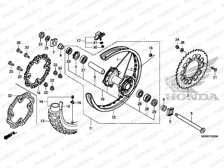 F-20-20 REAR WHEEL