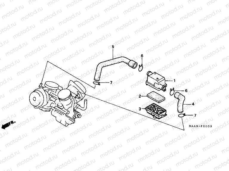F-20-3 ADDITIONAL AIR FILTER (VT1100CV)