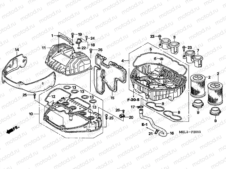 F-20-3 AIR FILTER (CBR1000RR6 / 7)