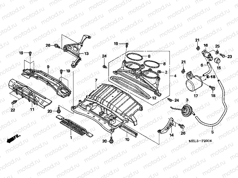 F-20-4 AIR FLOW DUCT / SOLENOID VALVE (CBR1000RR6 / 7)
