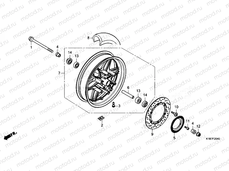 F-20-40 FRONT WHEEL
