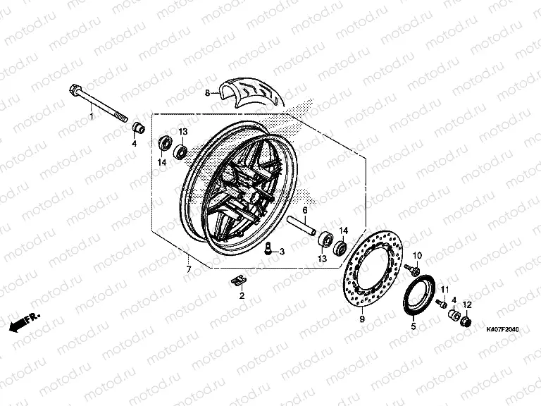 F-20-40 FRONT WHEEL