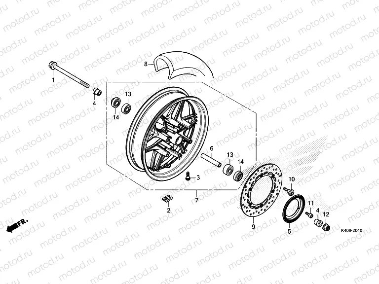 F-20-40 FRONT WHEEL