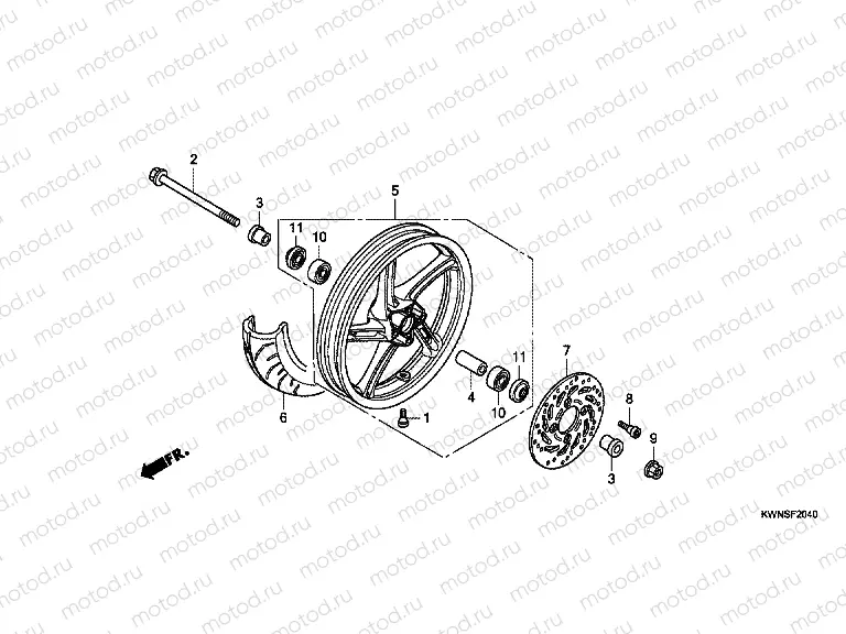 F-20-40 FRONT WHEEL