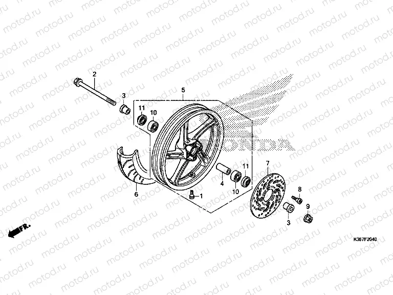 F-20-40 FRONT WHEEL