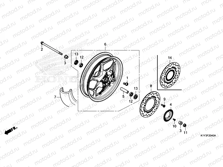 F-20-40 FRONT WHEEL