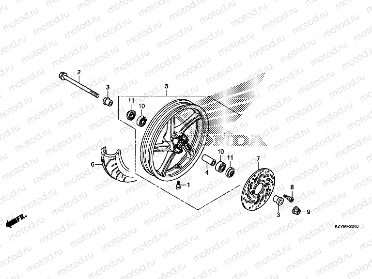 F-20-40 FRONT WHEEL