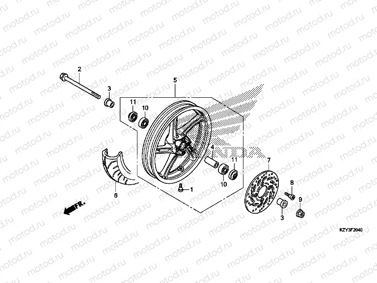 F-20-40 FRONT WHEEL