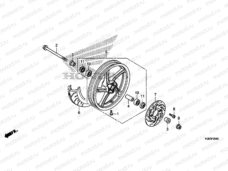 F-20-40 FRONT WHEEL