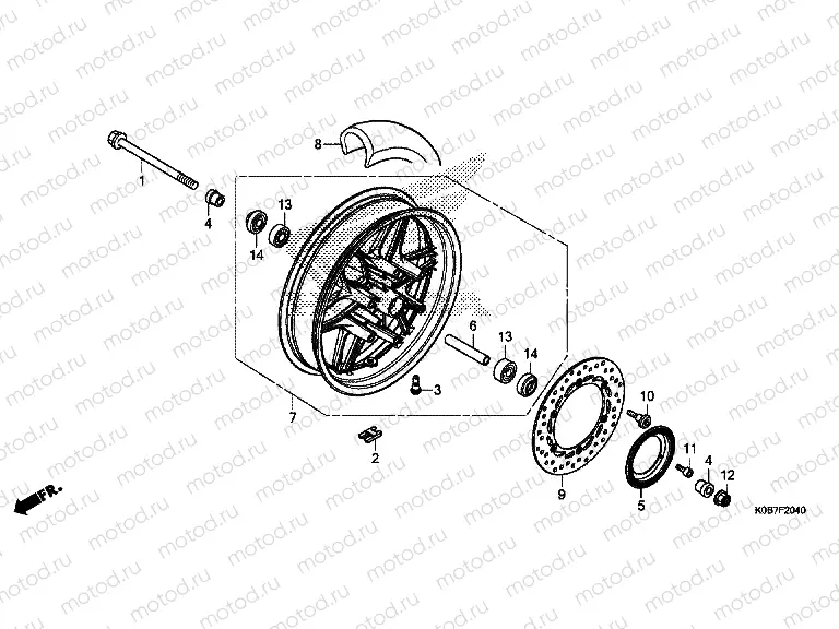 F-20-40 FRONT WHEEL