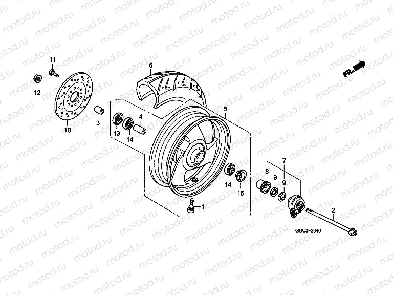 F-20-40 FRONT WHEEL (DISC)
