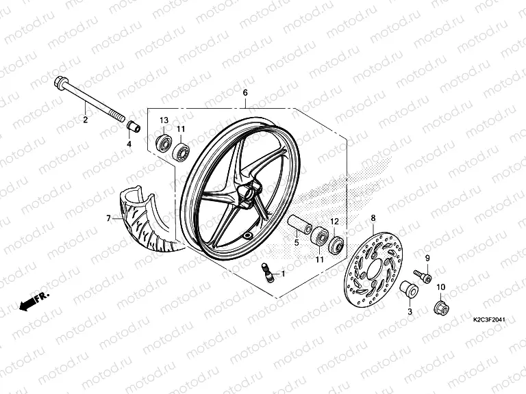 F-20-41 FRONT WHEEL