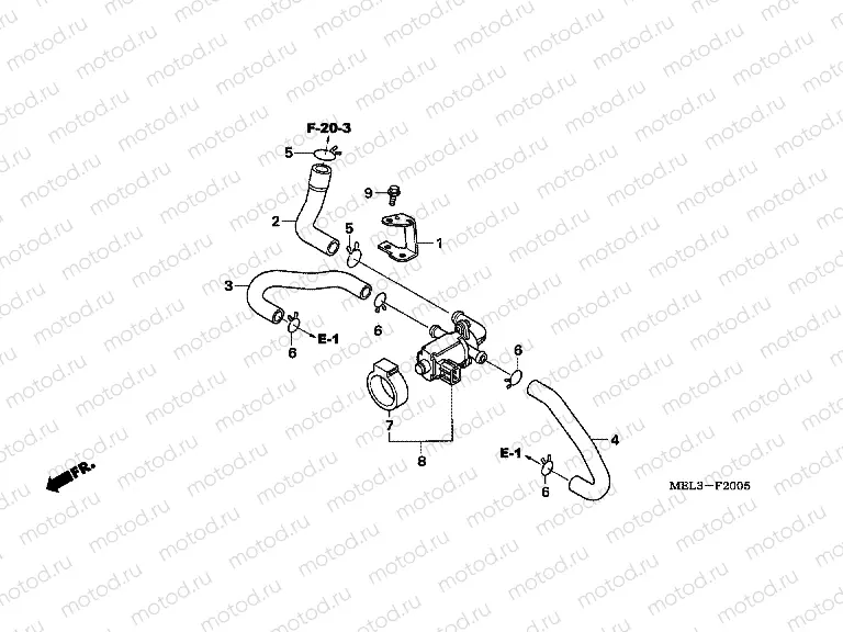 F-20-5 AIR BLOW CONTROL VALVE (CBR1000RR6 / 7)