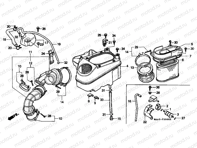 F-20 AIR FILTER (VT1100C)