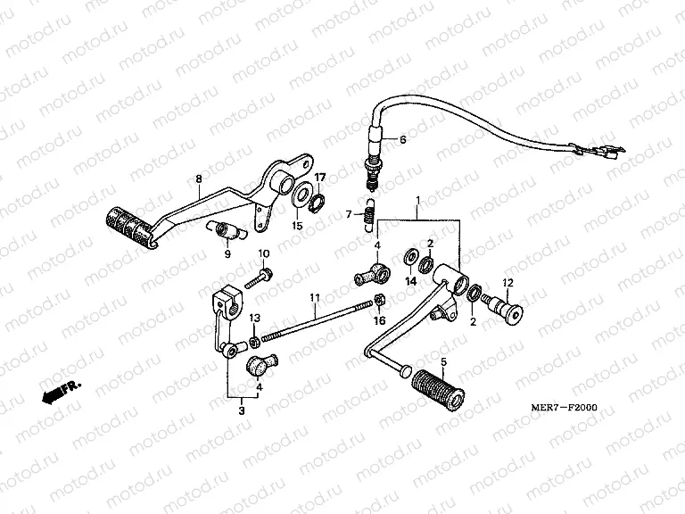 F-20 BRAKE PEDAL / PEDAL REPLACEMENT (CBF600S6 / SA6 / N6 / NA6)