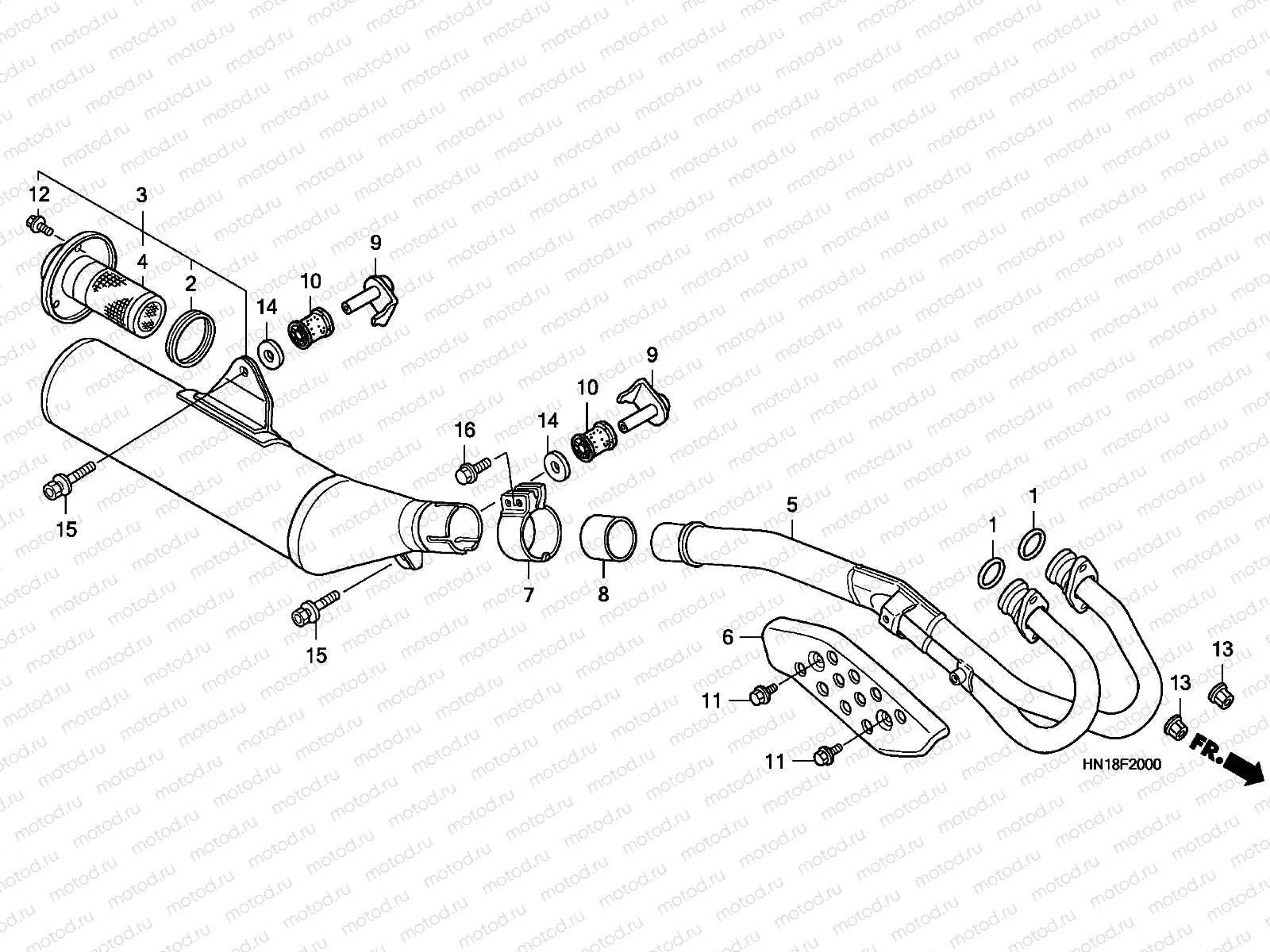F-20 EXHAUST MUFFLER