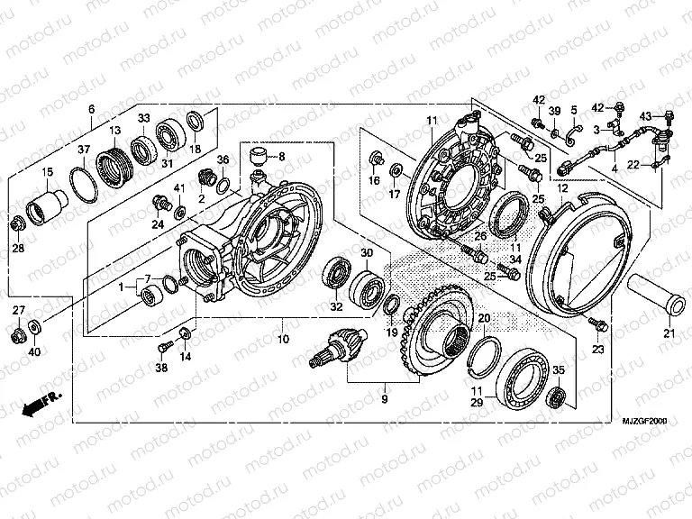 F-20 FINAL DRIVEN GEAR