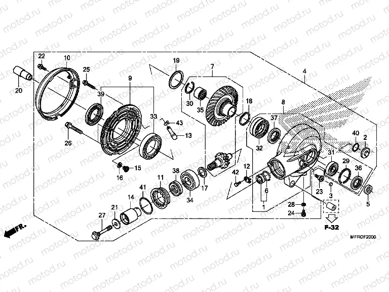 F-20 FINAL DRIVEN GEAR