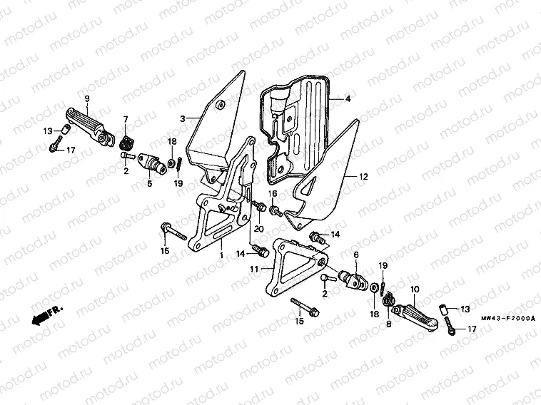 F-20 FOOTREST