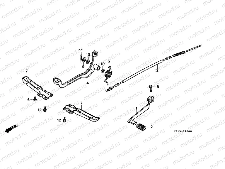 F-20 FOOTREST / PEDAL