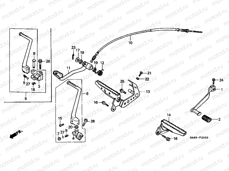 F-20 FOOTREST / PEDAL
