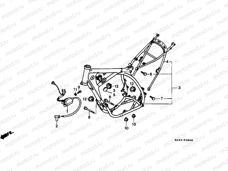 F-20 FRAME / IGNITION COIL (1)