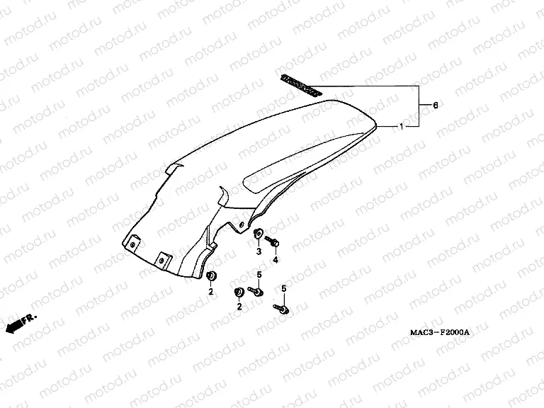 F-20 REAR FENDER