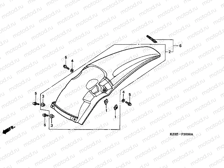 F-20 REAR FENDER
