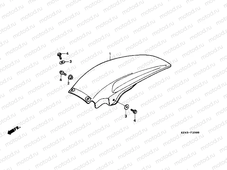 F-20 REAR FENDER (CR125RL)