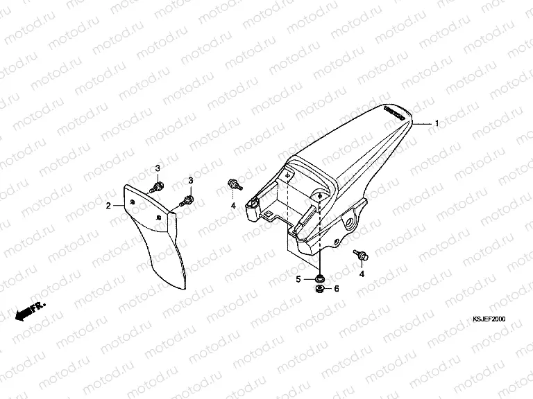 F-20 REAR FENDER (CRF80F8.9 / CRF100F8.9, A)