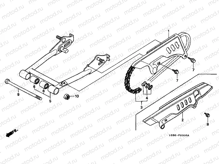 F-20 REAR FORK / CHAIN ​​CABINET