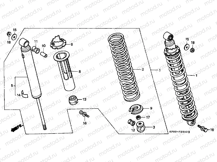 F-20 REAR SHOCK ABSORBER