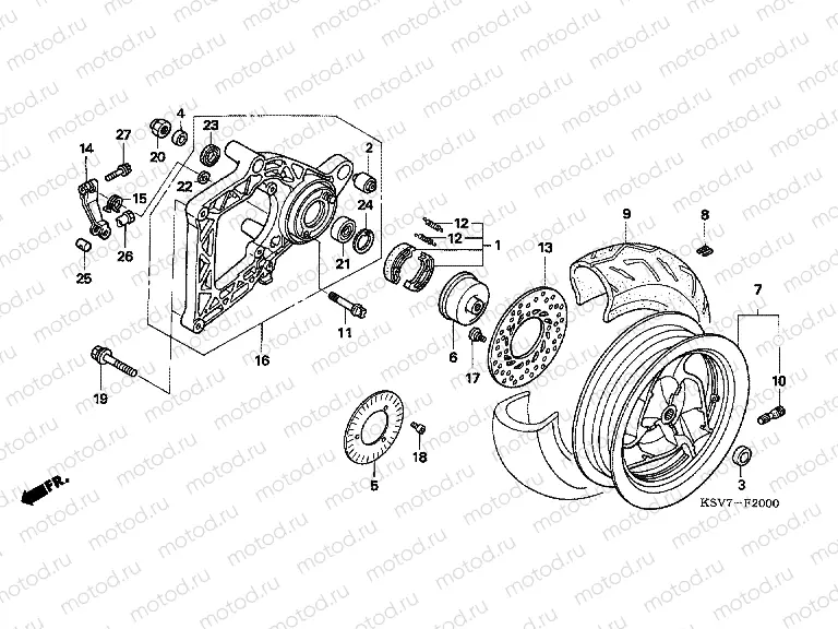 F-20 REAR WHEEL / SWING