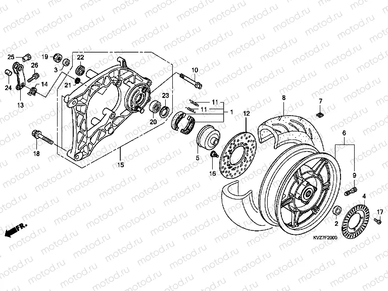 F-20 REAR WHEEL / SWING