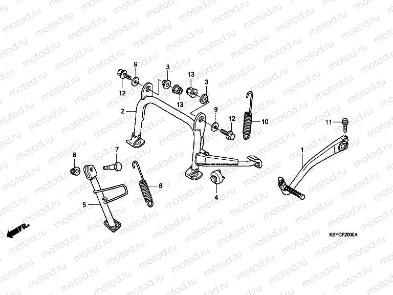 F-20 SUPPORT / BUMPER PEDAL (SC1255,6,8)