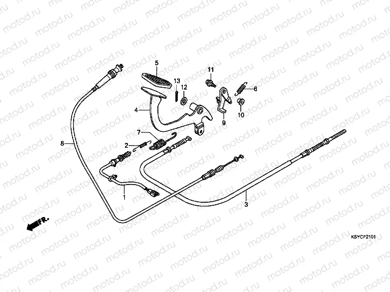 F-21-1 BRAKE PEDAL (SC125A)