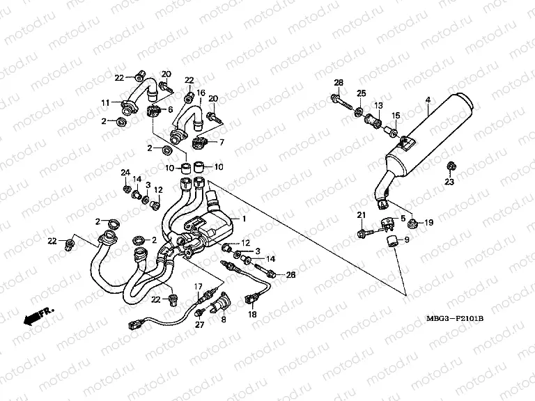 F-21-1 EXHAUST DRUM (VFR800FIY / 1)