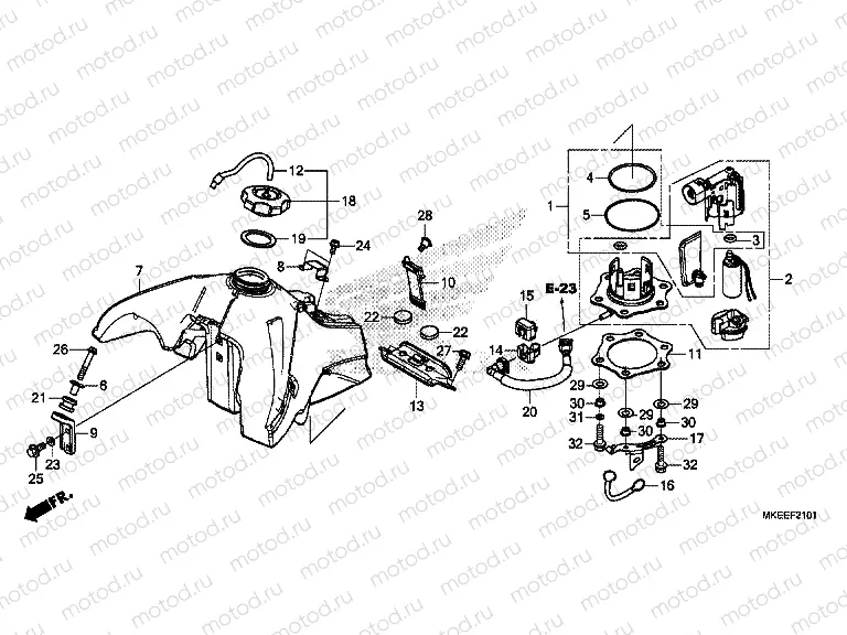 F-21-1 FUEL TANK (CRF450RX)