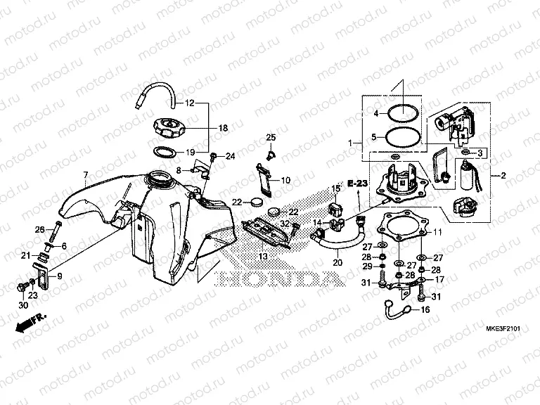 F-21-1 FUEL TANK (CRF450RX) buy cheap online